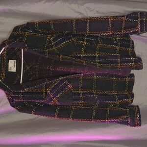 EPTM Tweed Plaid Overcoat